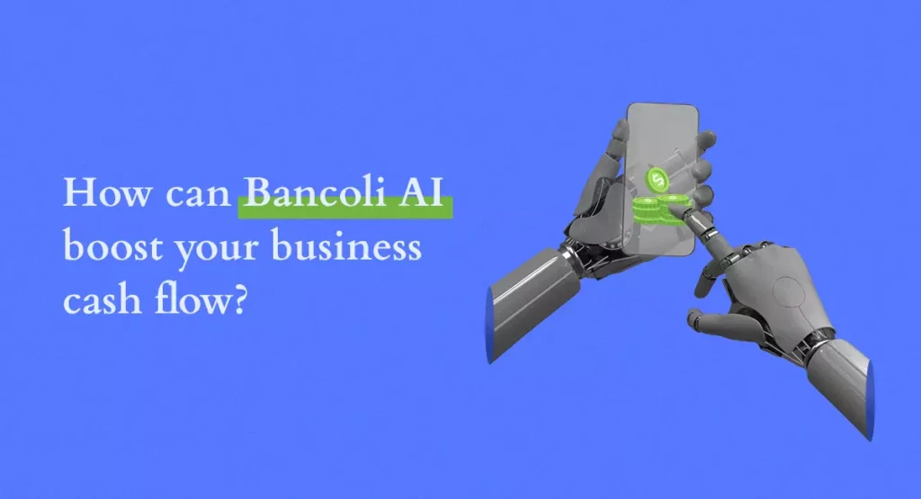 A robot hand expertly managing financial tasks showcasing Bancoli's AI technology