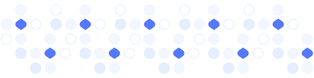 Graphic blue pattern.
