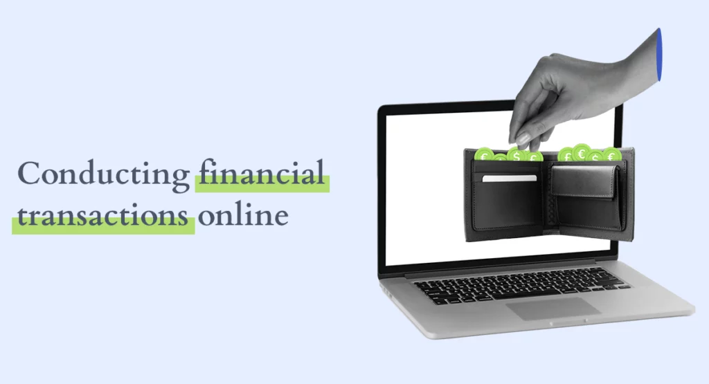 online banking while doing an international payment